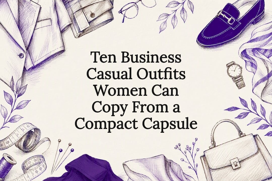 Business casual capsule title card illustration