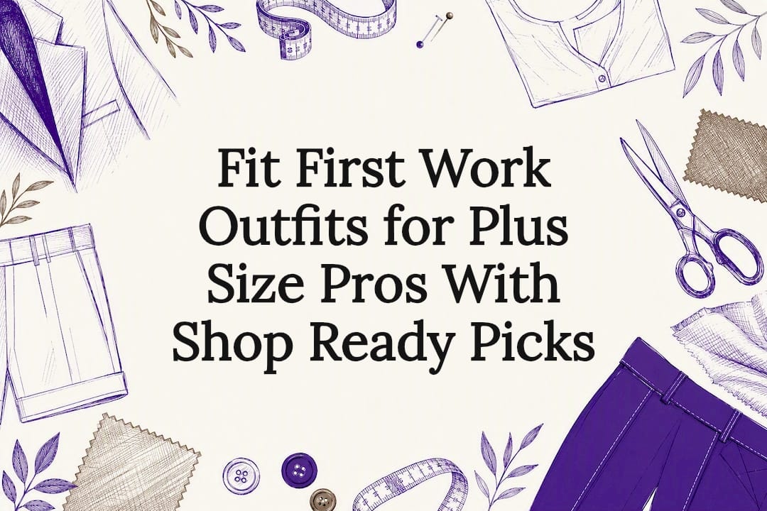 Decorative plus size workwear title card