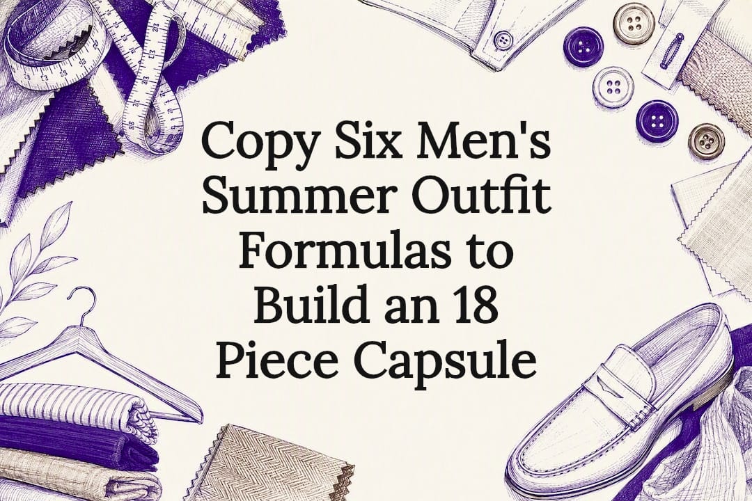 Decorative summer capsule wardrobe title card