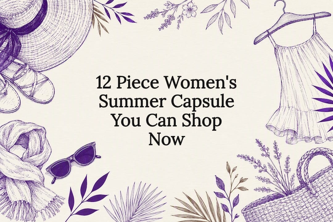 Decorative summer capsule wardrobe title card