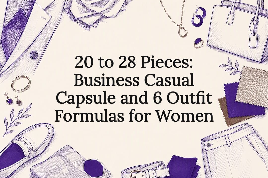 Decorative business casual capsule title card