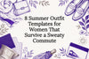 Decorative summer commute outfit title card