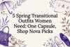 Spring transitional outfit title card illustration