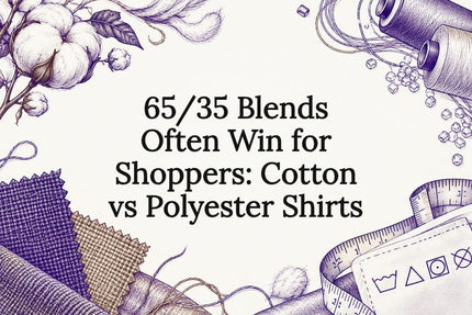 Cotton and polyester comparison title card