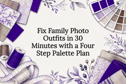 Four-step family palette title card