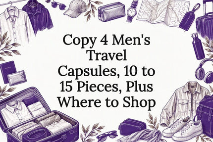 Travel capsule wardrobe title card