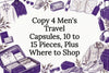 Travel capsule wardrobe title card