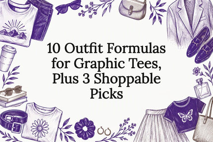 Decorative graphic tee styling title card