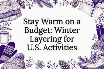 Winter layering title card with sketched clothing