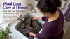 Wool coat being gently washed in a sink