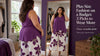 Shopper wearing a plus-size floral patchwork set