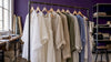 Lightweight summer garments showing breathable fabric textures
