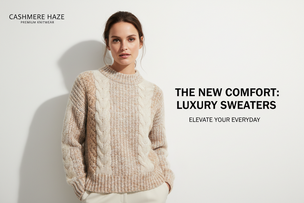 Women’s sweaters collection featuring cozy knit sweaters, pullovers, cardigans, and stylish layering tops for everyday wear.