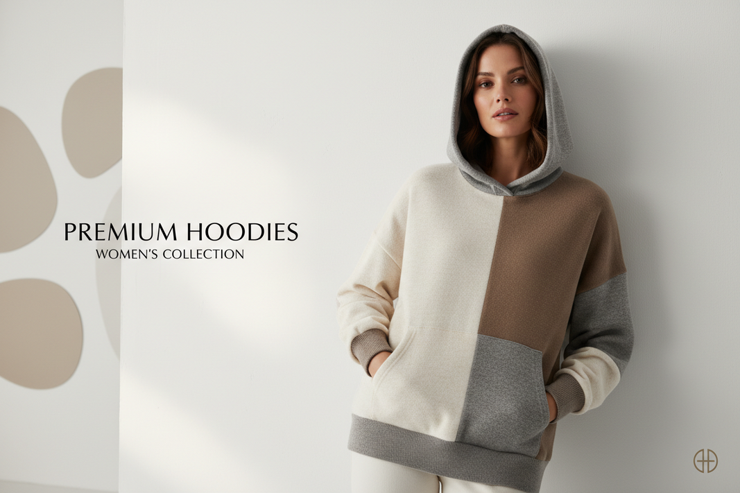 Women’s hoodies collection featuring cozy fleece, plaid, oversized, pullover, and casual hooded styles for everyday wear.