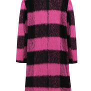Pink and black checkered coat on a white background