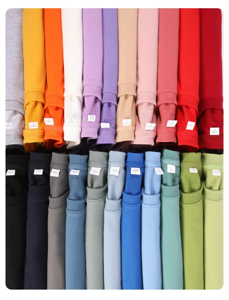Spring Autumn Womens Sweatshirt 2025 O-neck Solid Harajuku Pullovers Multicolor Casual Cotton Woman Sweatshirts Knit Streetwear