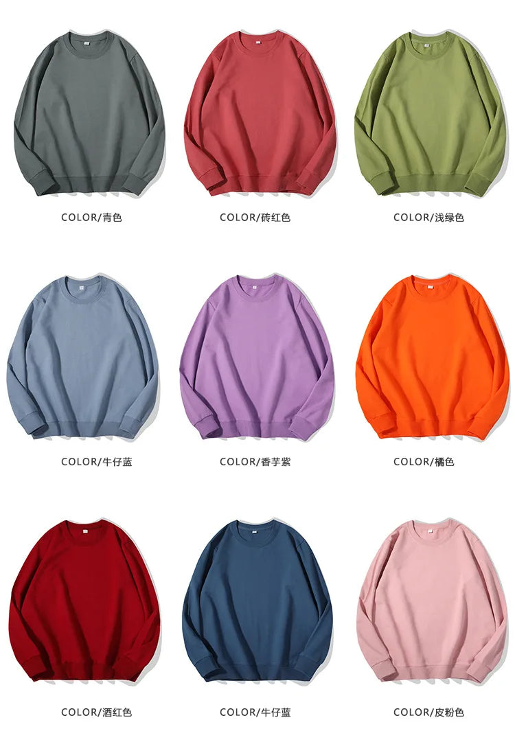 Spring Autumn Womens Sweatshirt 2025 O-neck Solid Harajuku Pullovers Multicolor Casual Cotton Woman Sweatshirts Knit Streetwear