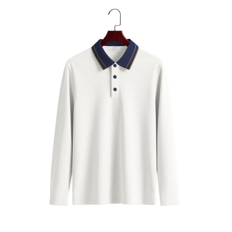 Men's Colorblock Long Sleeve Polo Shirt