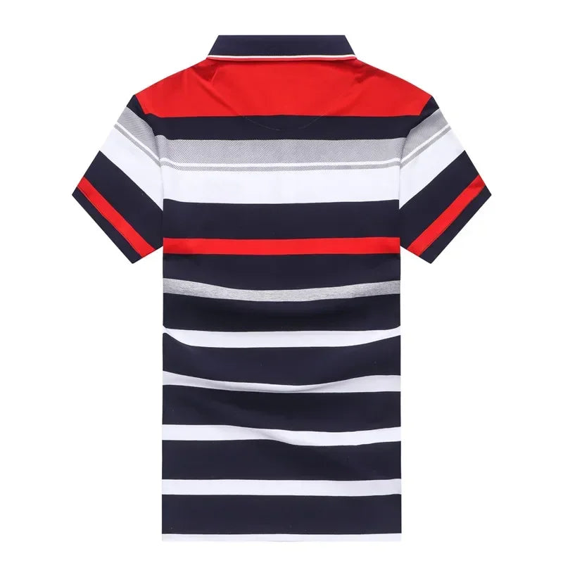 TACE&SHARK Brand 2018 Fashion Personality Mens Shark Embroidery Polo Shirt Homme Yellow Red Polos Flag High Quality Clothing