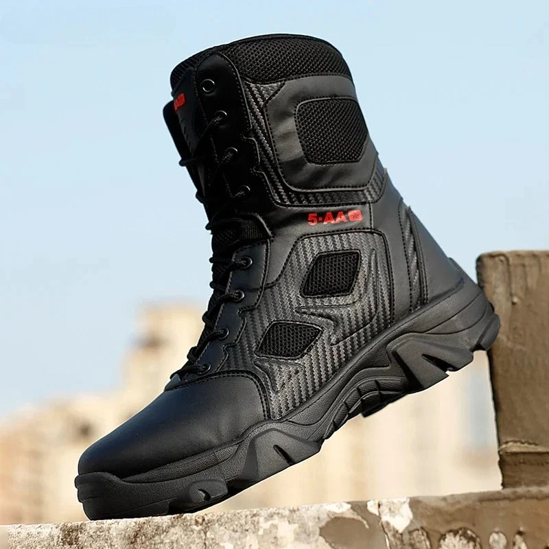 Men's Shoes Winter Men Combat Tactical Boots 2026 New Work Safety Shoes for Men Sneakers Fashion Waterproof Motorcycle Boots