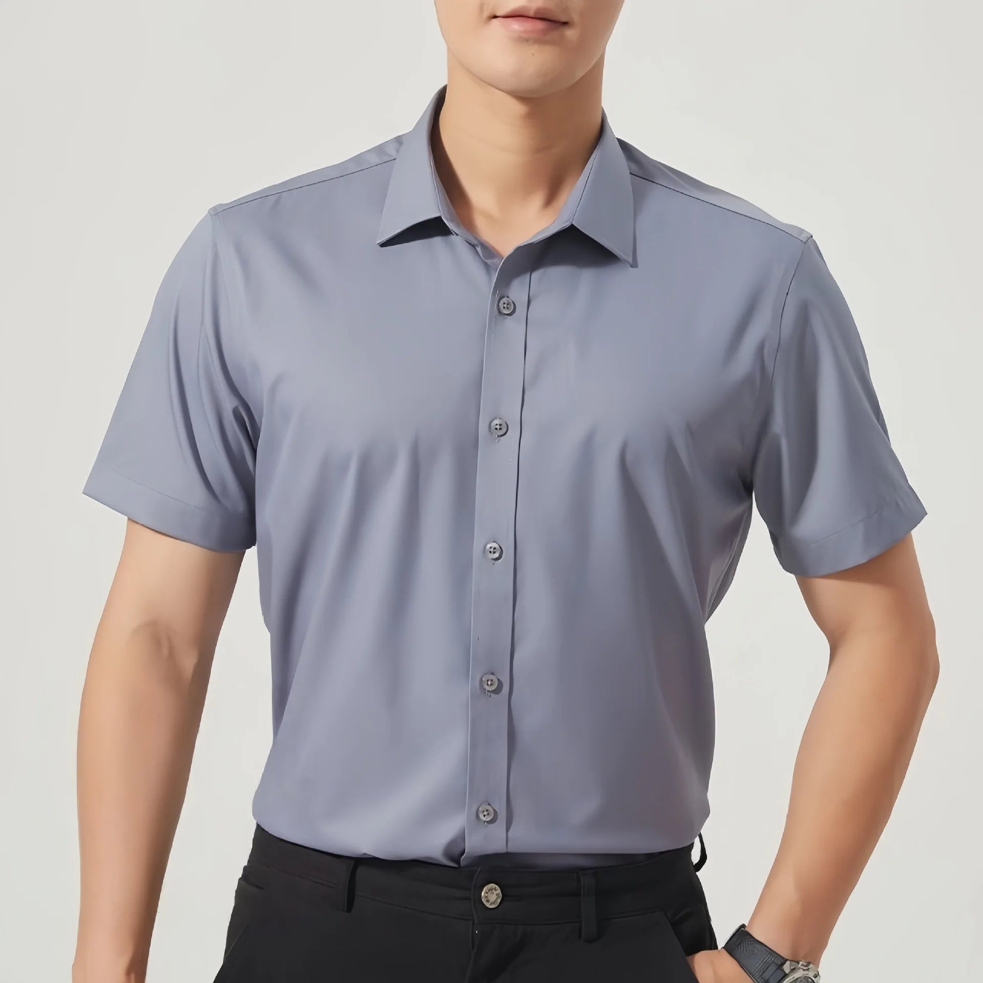 Non-ironing High-end Long-sleeved White Shirt Business Anti-wrinkle Dress Shirt Excellent High-quality Work Business Clothes