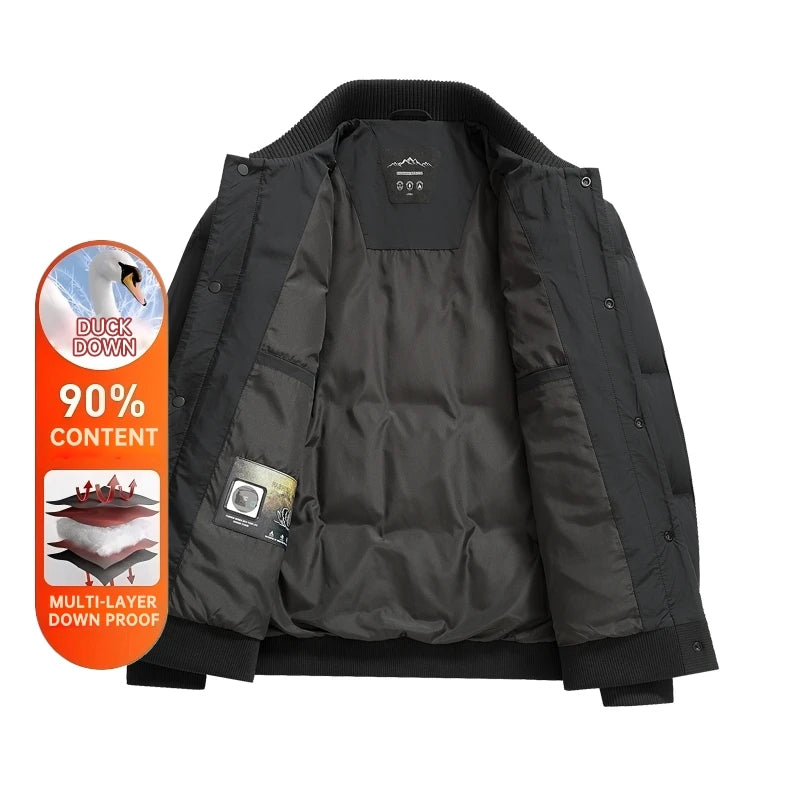 High End 95% Down Brand Casual Fashion Men Down Jacket Winter New Bomber Streetwear Windbreaker Puffer Light Feather Coats