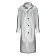 Silver raincoat on a white background