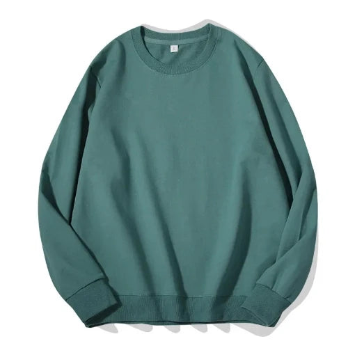 Green sweatshirt on a white background