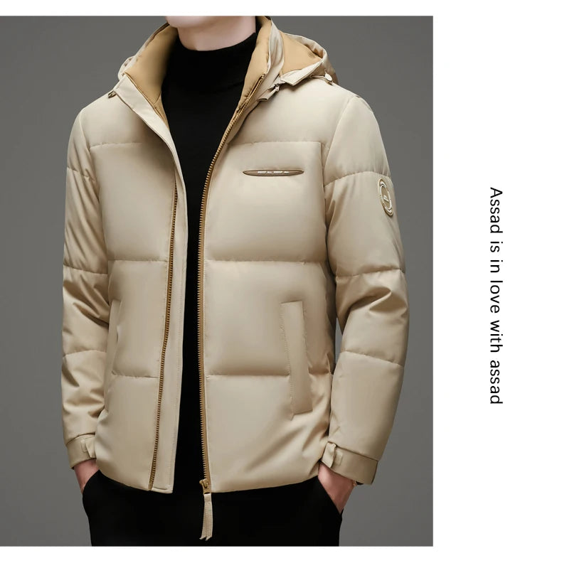 High End White Duck Down Casual Fashion Men Down Jacket Hooded Outerwear Winter Warm Designer Parkas Puffer Feather Coats