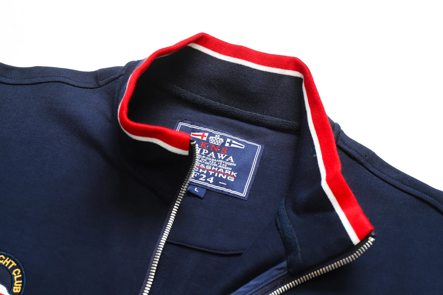 TACE&SHARK Fashion Casual White Military Jacket Coat Stand Collar Zipper Jackets Men Brand Embroidery Outerwear Clothing