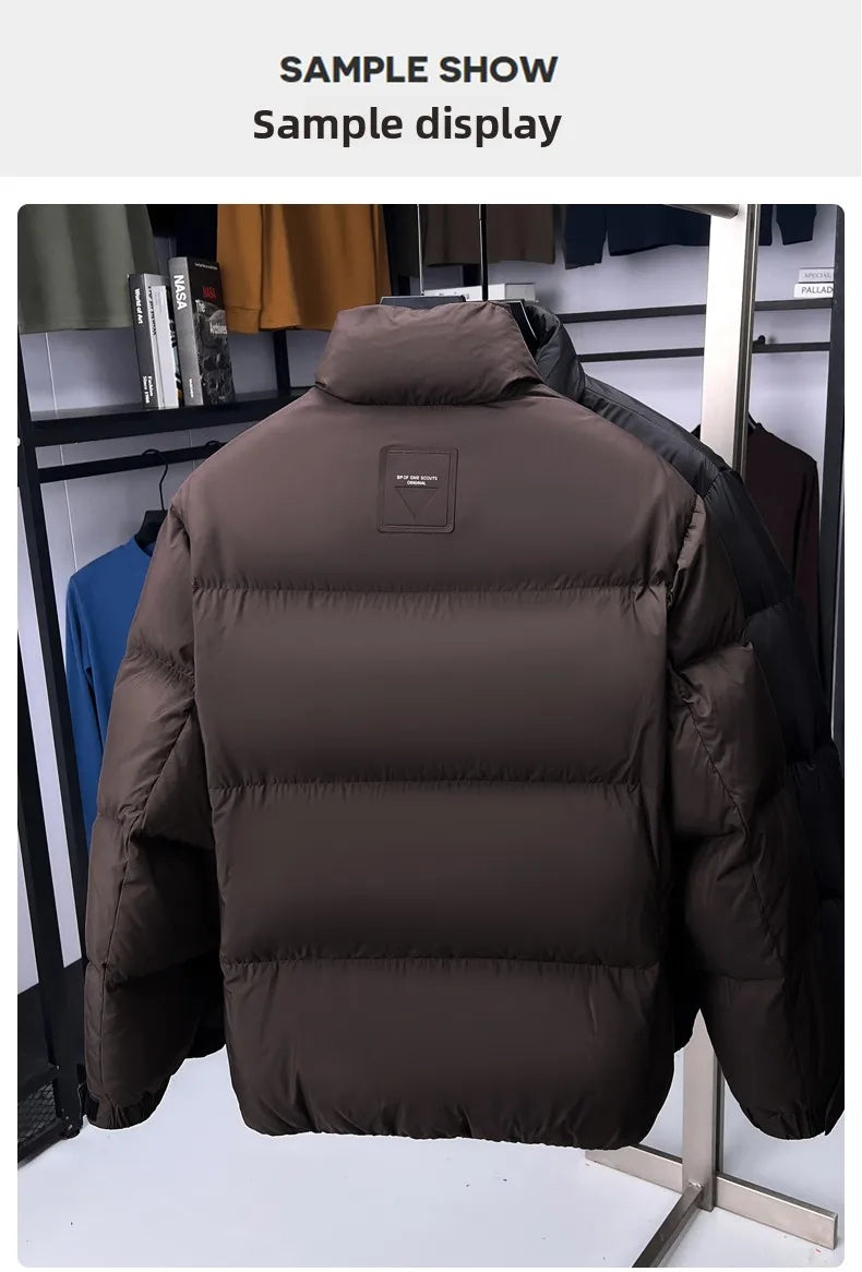 High End Winter New Brand Fashion Warm 85% Duck Down Filled Mens Jacket Casual Designer Feather Windbreaker Puffer Coats