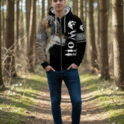 Hoodie with wolf design and 'Wolves' text on a white background