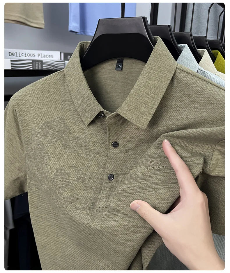 Summer New Print Comfortable Short Sleeve POLO Shirt Collar Fashion Casual T-shirt Cross-border Versatile Top