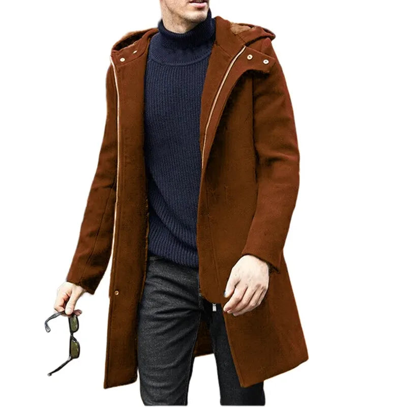 Wool Blend Coat Men'S Clothes Mans Real Genuine Authentic Actual Factual Veritable True Honest Sincere Frank Candid Open Direct