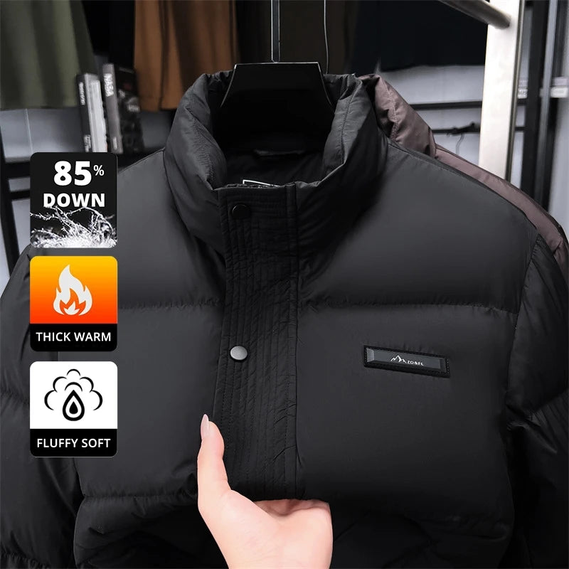 High End Winter New Brand Casual Fashion Warm 85% Duck Down Filled Mens Jacket Designer Feather Windbreaker Puffer Coats