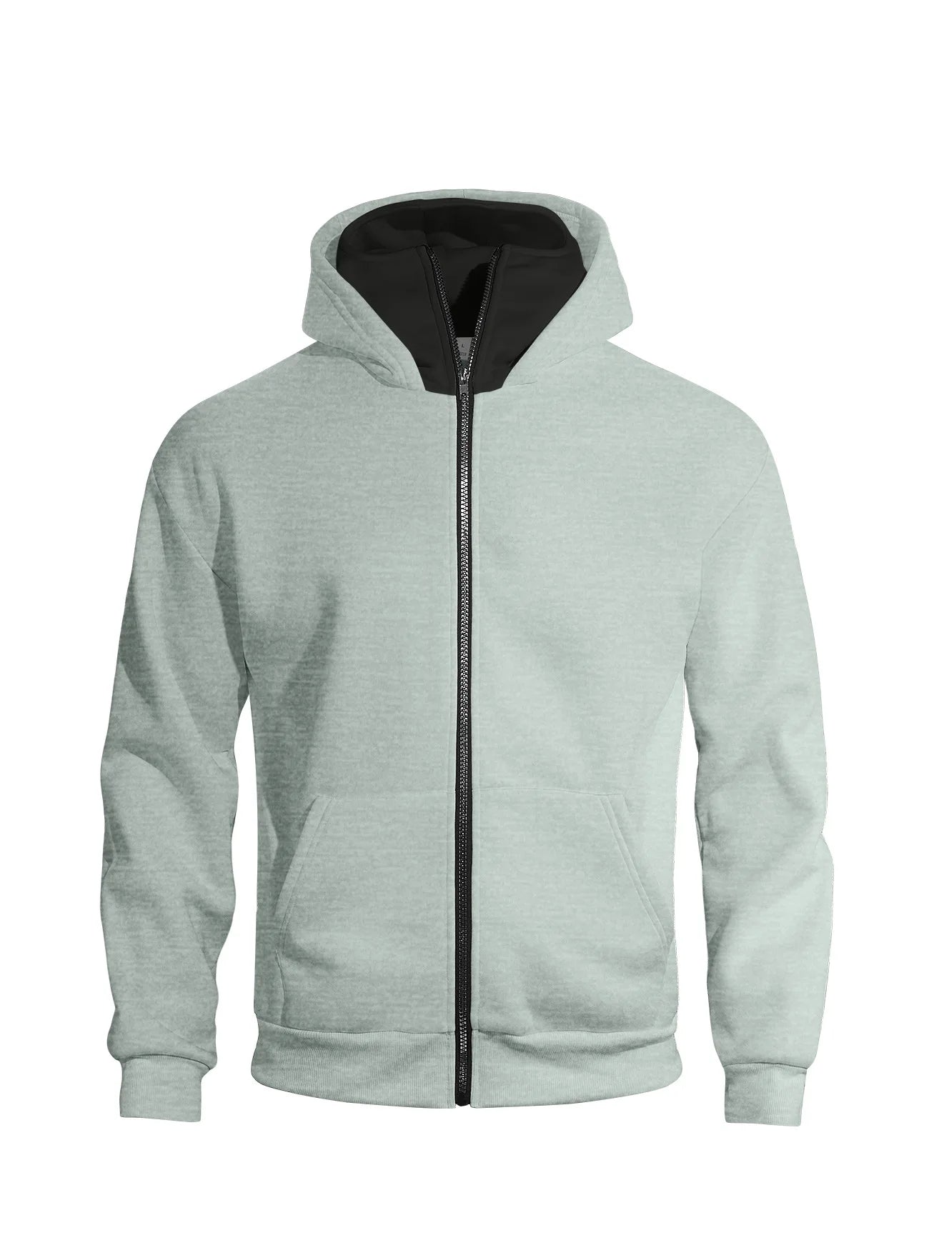 Men's Full Zip Hoodie with Built-in Face Mask Balaclava Techwear Sweatshirt with Crossbody Strap Tactical Streetwear Top