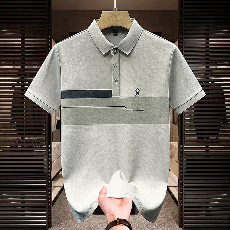 TFETTERS Brand Summer Fashion New Polo Shirt Men 2026 Short Sleeve Turn Down Collar Sport Male TShirt Comfortable Breathable