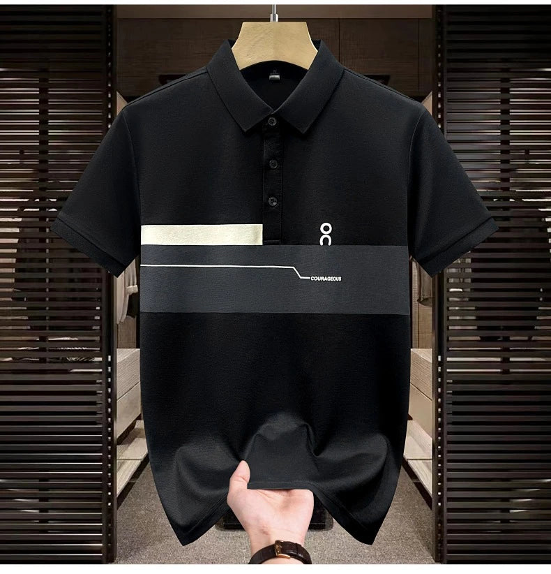 TFETTERS Brand Summer Fashion New Polo Shirt Men 2026 Short Sleeve Turn Down Collar Sport Male TShirt Comfortable Breathable