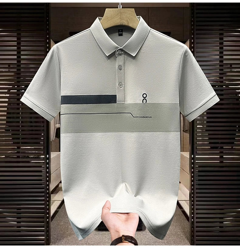 TFETTERS Brand Summer Fashion New Polo Shirt Men 2026 Short Sleeve Turn Down Collar Sport Male TShirt Comfortable Breathable