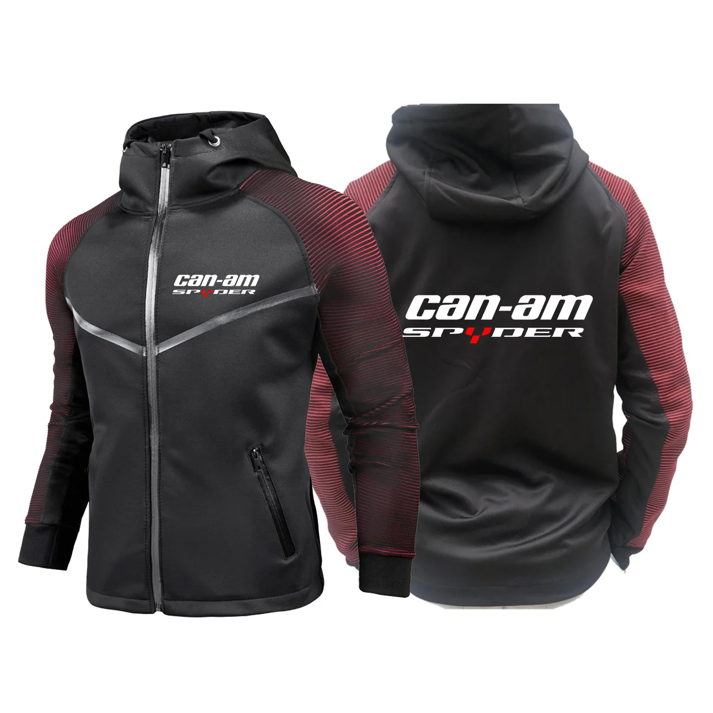 2024 Can Am Team Motorcycles Spring and Autumn Men Print Long Sleeve Casual Gradient Color Popular Slim Racing Suit Tops