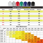 A size chart table for long-sleeve polo shirts, showing sizes S through 4XL with length, chest, shoulder breadth, and sleeve measurements in centimeters. 