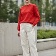 Red sweatshirt on a white background