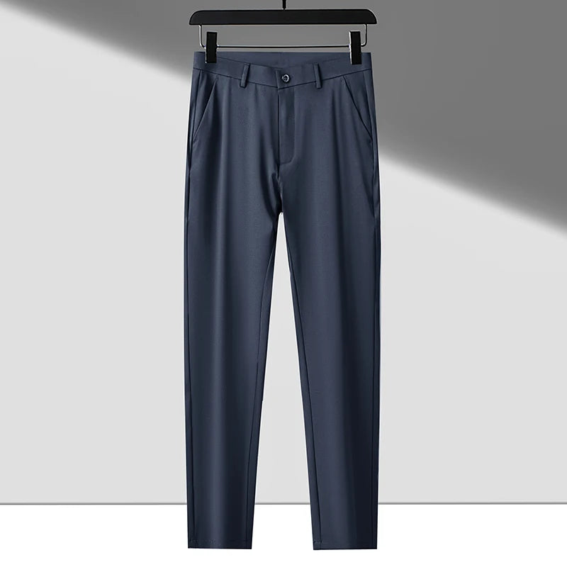 Top Grade Non-ironing New Brand Casual Korean Fashion Relax Fit Long Dress Pants Straight Business Trousers Mens Clothing 2026