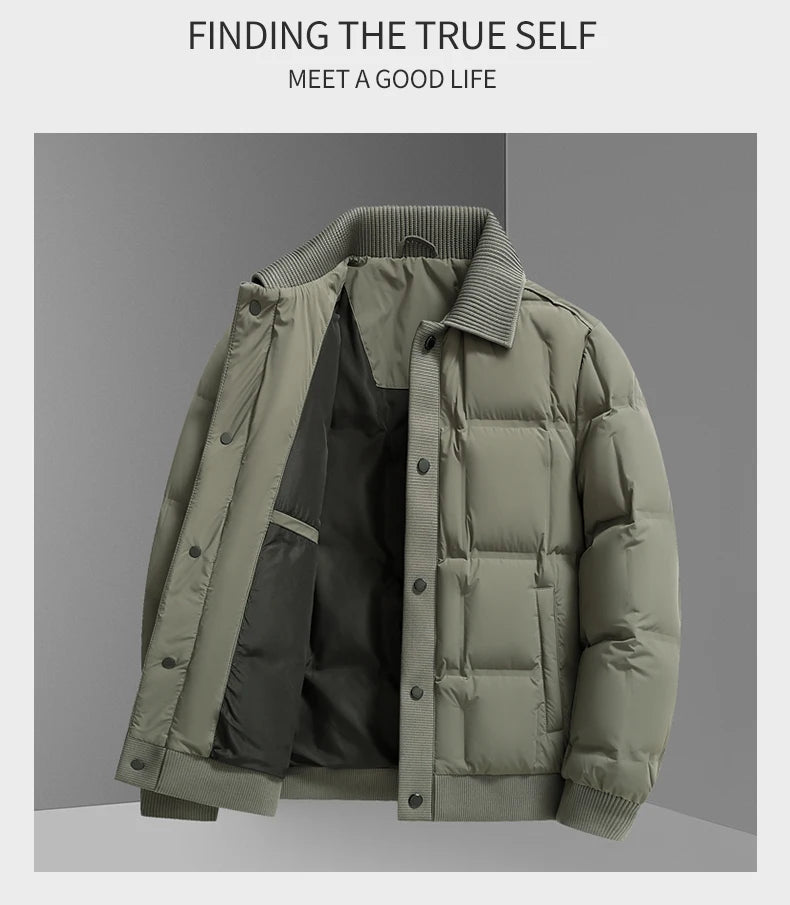 High End 95% Down Brand Casual Fashion Men Down Jacket Winter New Bomber Streetwear Windbreaker Puffer Light Feather Coats