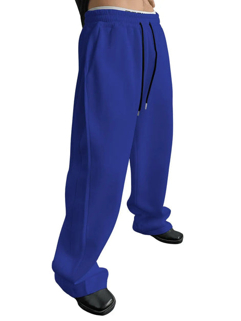 Blue sweatpants on a white background