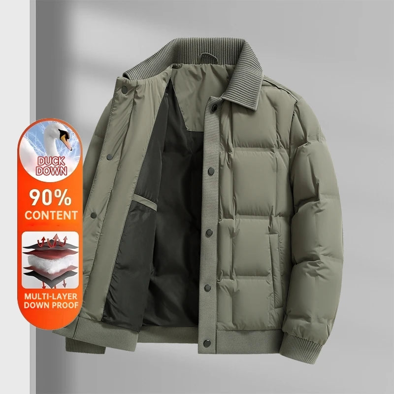 High End 95% Down Brand Casual Fashion Men Down Jacket Winter New Bomber Streetwear Windbreaker Puffer Light Feather Coats