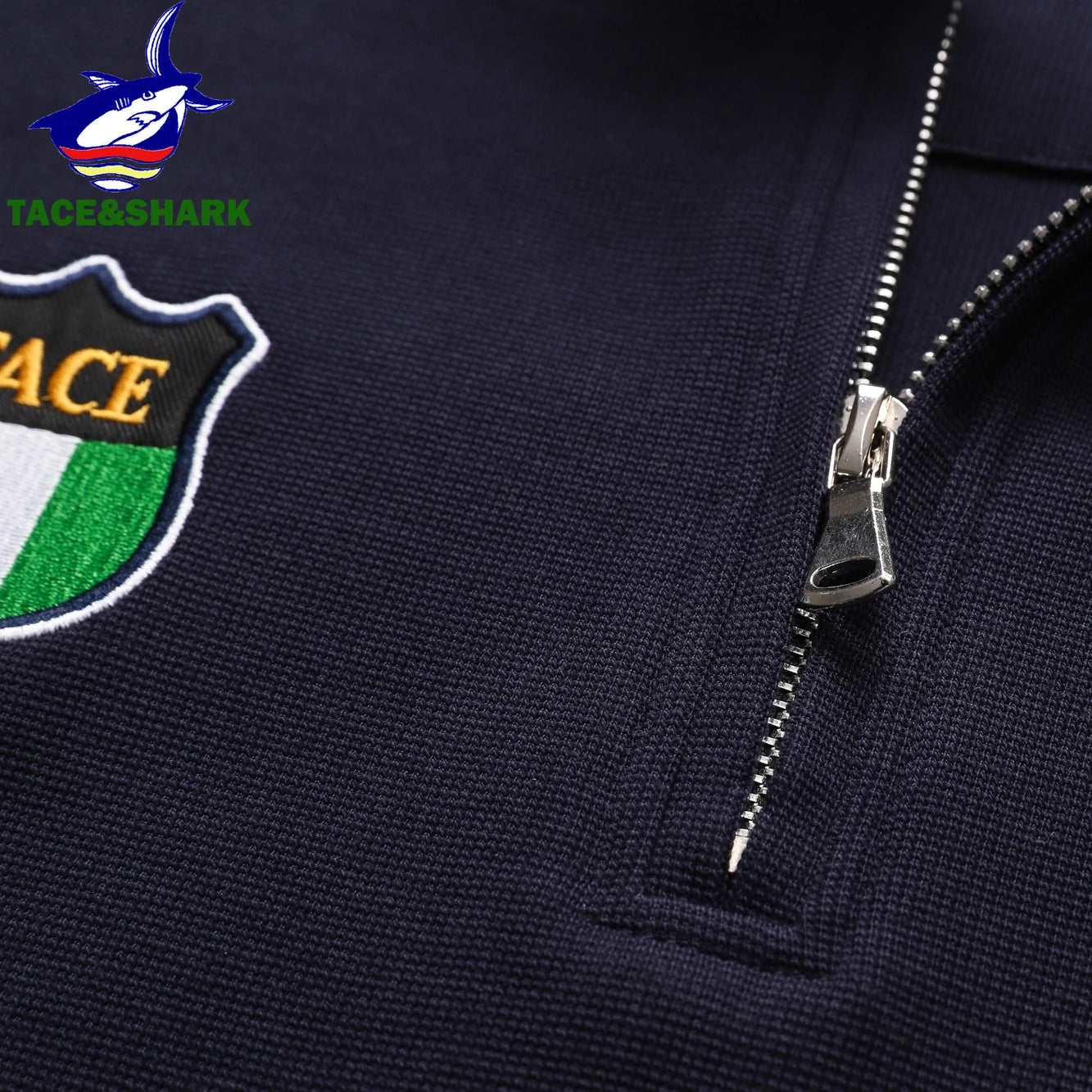 TACE&SHARK Brand High Quality Sweater Men Autumn Flag Embroidery Pullover Military Sweaters 2023 Fashion Sweatshirt