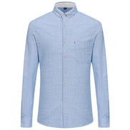 Light blue checkered shirt on a white background