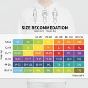 Size recommendation chart for jackets and vests with height and weight ranges.