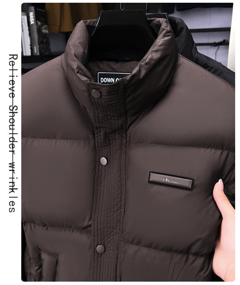 High End Winter New Brand Casual Fashion Warm 85% Duck Down Filled Mens Jacket Designer Feather Windbreaker Puffer Coats